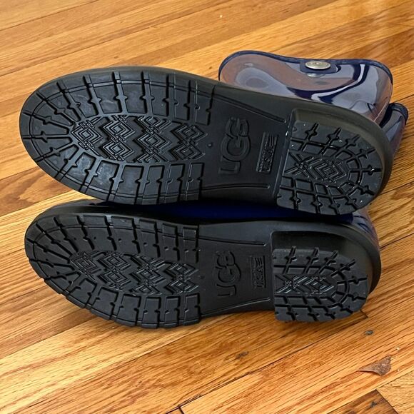 UGG Sienna Matte Blue Rain Boots Women’s 7 – Waterproof Stylish Weather Core - Picture 12 of 12